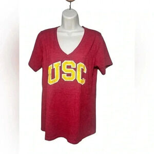 USC TROJANS Large RED & YELLOW SHORT SLEEVE SHIRT